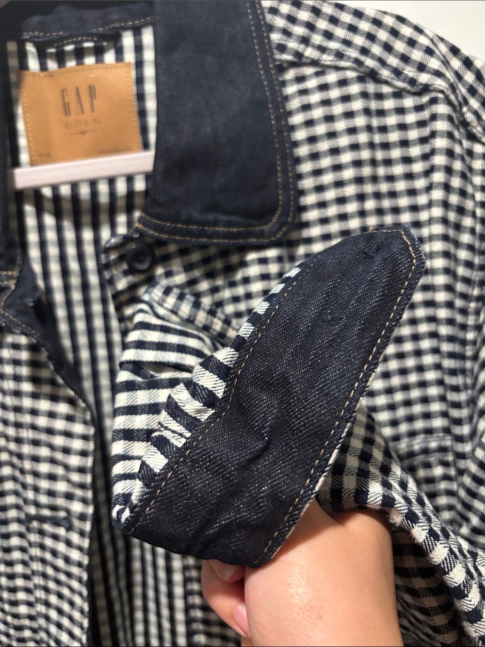 GAP x DOEN gingham denim jacket limited edition - Picture 4 of 5